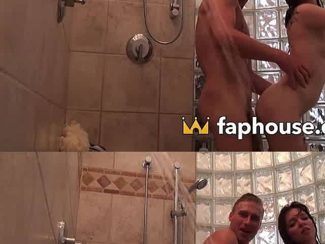 Nasty Teenage Redhead Takes a Small Cock in the Shower -