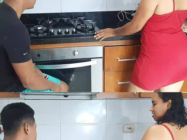 Horny Lana Sucks My Cock in the Kitchen