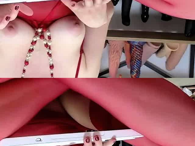 Milf blonde with black stockings in anal mmf