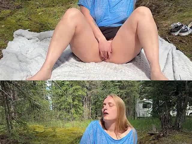 Public Masturbation Fingering My Twat In The Woods