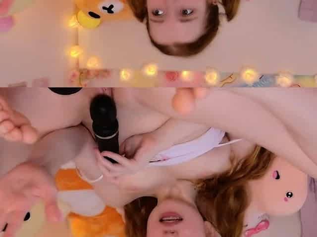 petitelulux black dildo play
