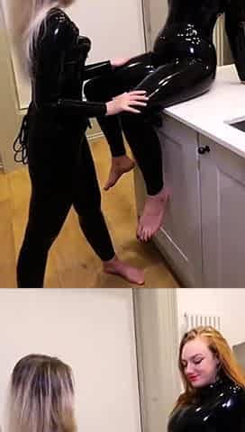 Fist fetish lesbians lick and fist box and cant get enough