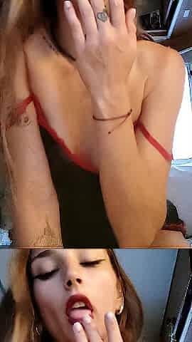 Latin babe playing solo