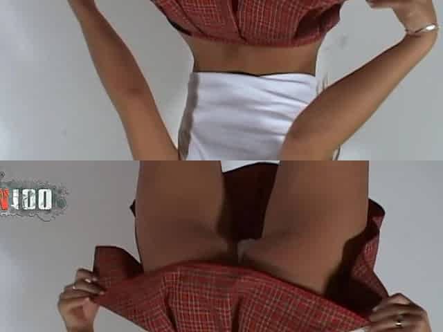 Marta Amazing Spanish Babe Marta Wearing a Skirt and Doing a Striptease