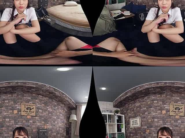 Alluring Japanese teen heartbreaker VR sex clip