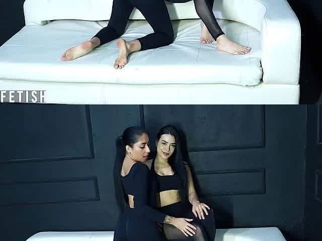 Sexy gals Darksome hair sport Fresh scene w49