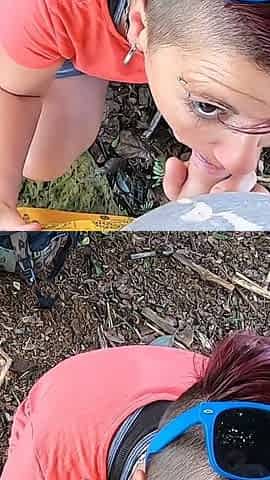 Quick outdoor blowjob at an abandoned house