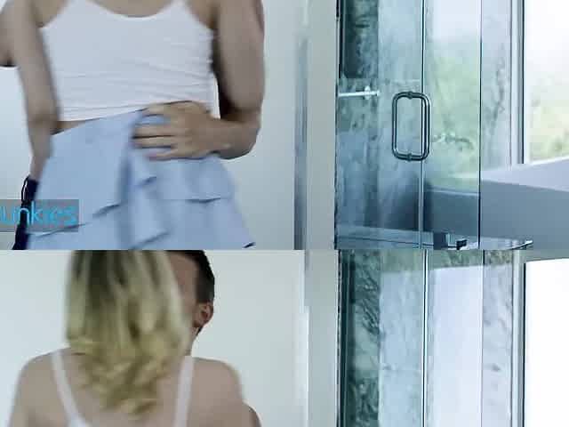 REALITYJUNKIES - Blond Sex Bomb Wraps Her Glamorous Lips Around Her Boss' Knob And Doesn't Let Go