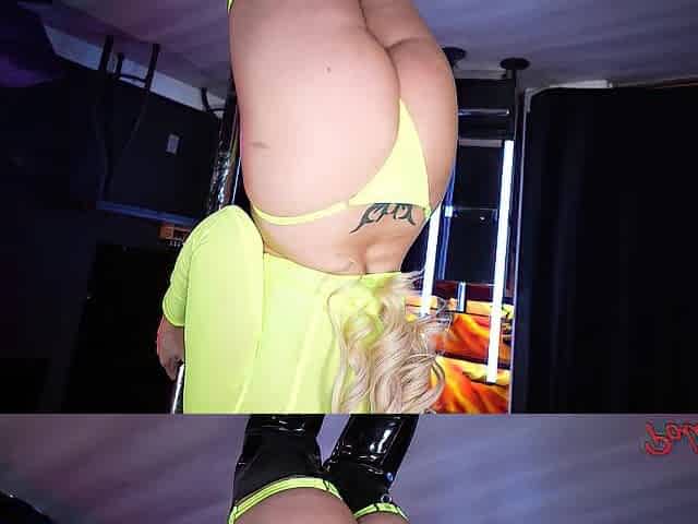 POLE VIXENS - Blond mother I'd like to fuck Exotic Dancer Jessica Slips Her Viscous Cunt Onto Client's Weenie