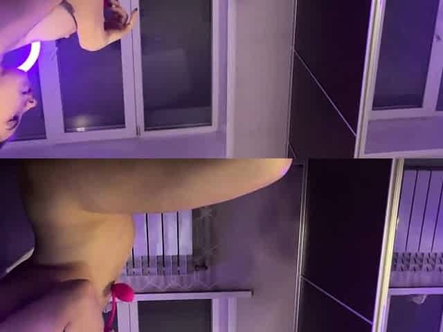 Blonde Tattooed Babe Orgasms Passionately on Webcam