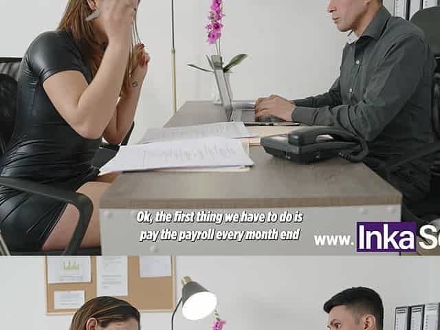 Young Big Ass Argentina Seduces Her Boss While the Stepson Watches Her and Fucks Her.