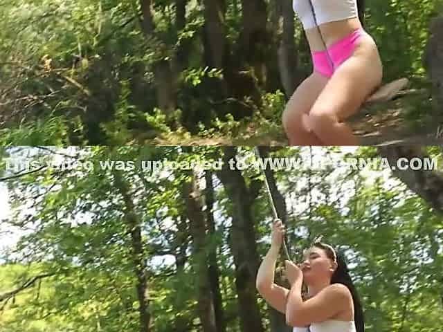 Amelia Ost In Forest Swing