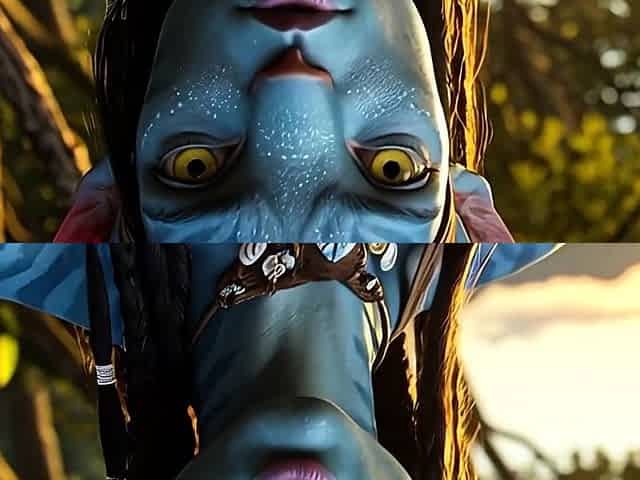 Pandora moonlight guides blue Avatar babes to taste big cock
