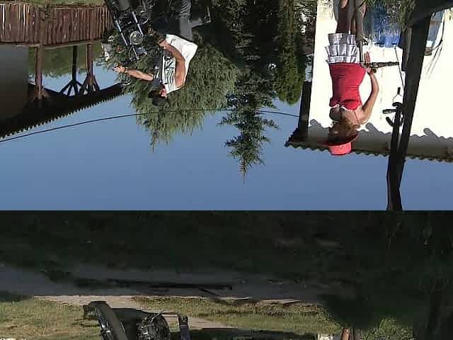 Wild hawt hawt slut rides a giant solid dong outdoor