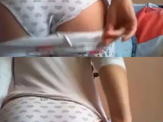 teen in pyjama masturbating in skype with me!