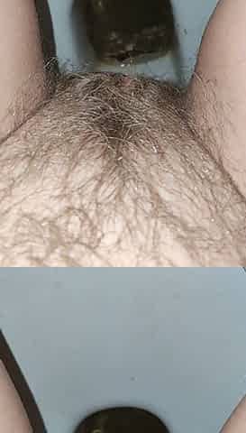 Big Load of Pee From Hairy Pussy