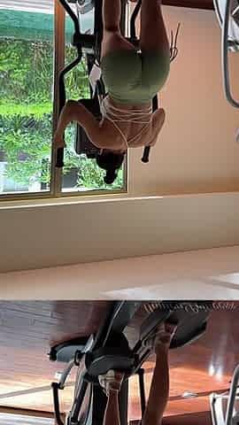 Hot Brunette Shows off Her Perfect Ass and Muscle Back