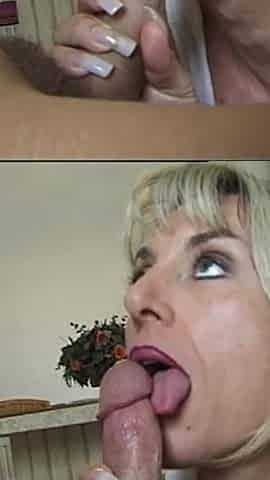 A Muscular Girl Gives Me a Blowjob