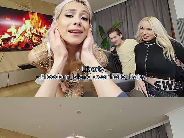 SWAP4K. Vera Jarw and Veronica Leal played kinky game and shared a biggest dong on the bed