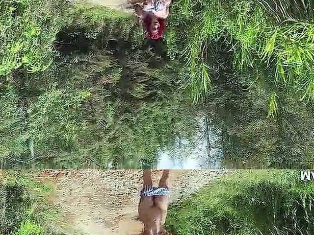 On vacation with super excited redhead