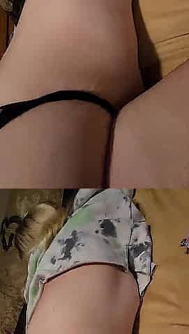 My belt gets pulled to the side and my snatch gets stuffed - Mom_Foxx94