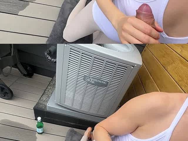 Golf Date Turns Into Roof Blowjob with Hot Redhead