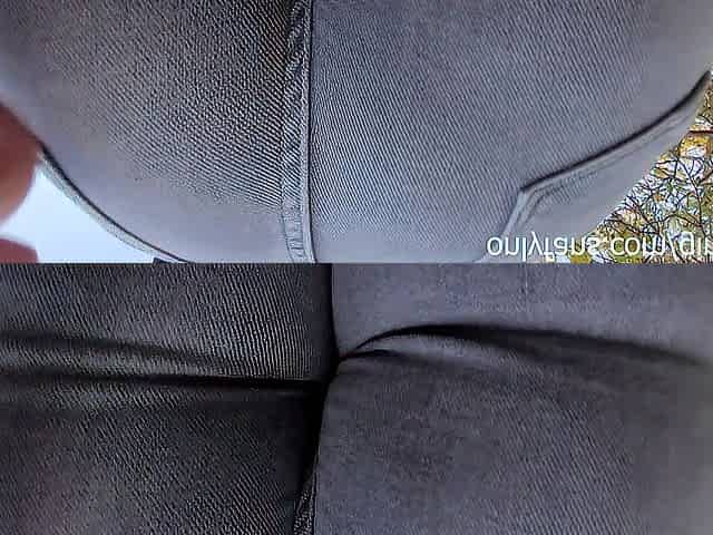 Met Concupiscent Hotty with Large Booty in Taut Jeans in the Park