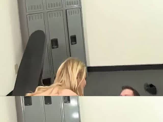 Blonde Teen 18+ Athlete Gives Locker Room Sex To Annoyed Coach