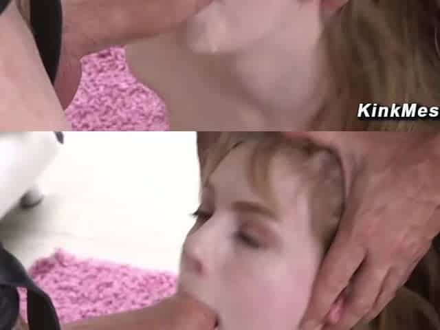 Blonde sub face and pussy pussy fucked