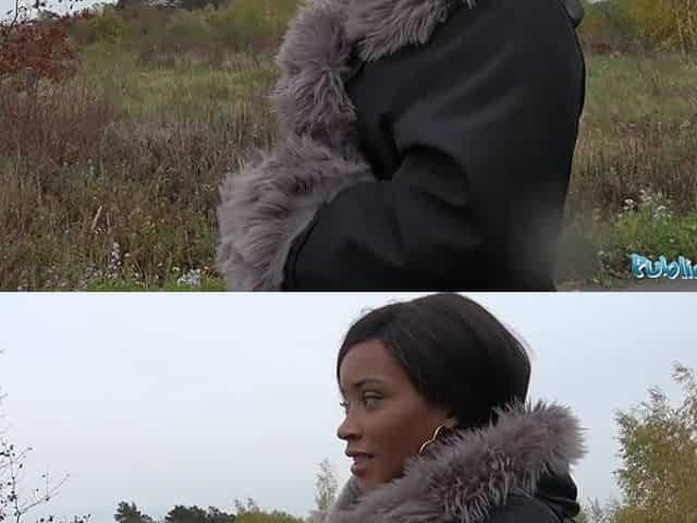 Public Agent British Black Queen Kiki Minaj Banged Outside