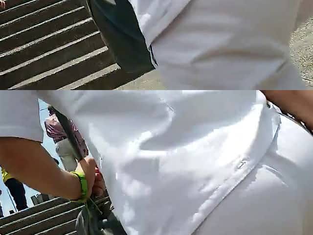 Filming my neighbor's ass nurse