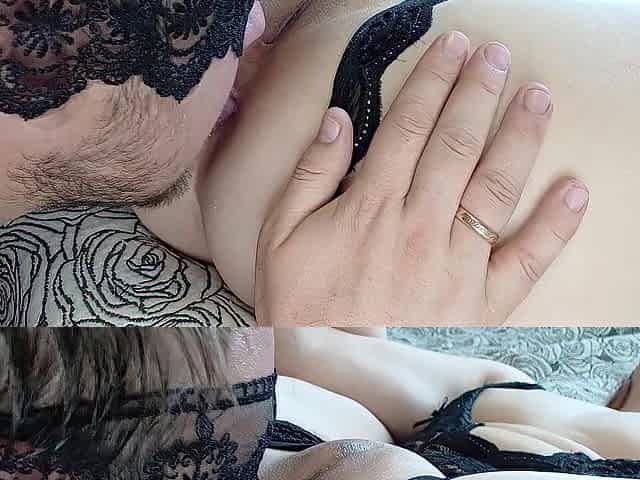 Wife gets drilled with tongue and jock in the butt