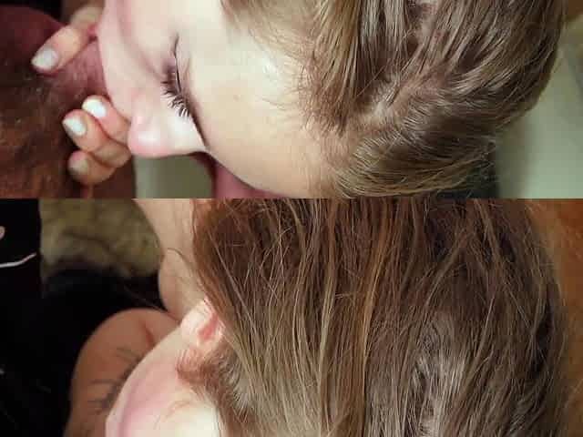 Real amateur college coed teens blowjob cumshot