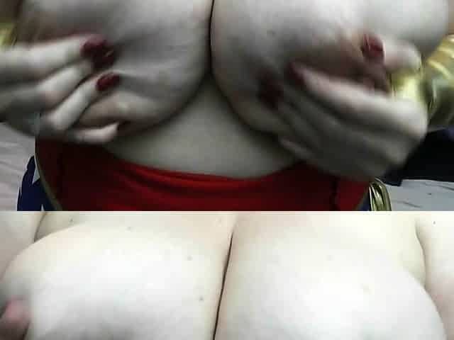 Fat BBW with big boobs masturbating and squirtin on cam