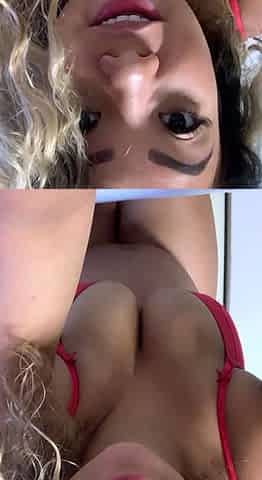 Big boob brunette masturbates on webcam