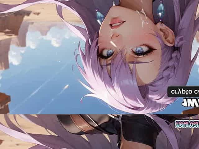 Desert Delight: Purple-Haired Girl Gets Double Dildo Squirt in Sunny Sands