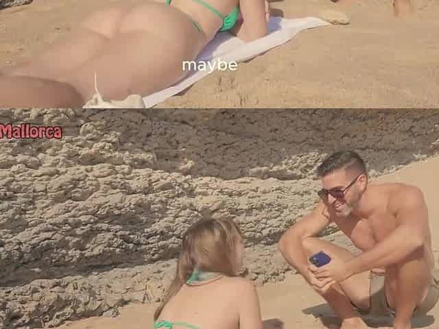 Hot White Bubble Butt Portuguese Gets Picked Up In The Beach - Antonio Mallorca