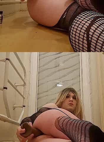 Sissy t-girl BBC sex toy worship