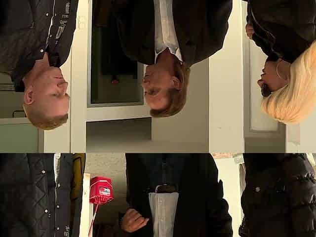 Blonde horny MILF gangbang video