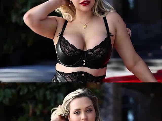 Huge tits MILF posing in hot lingerie