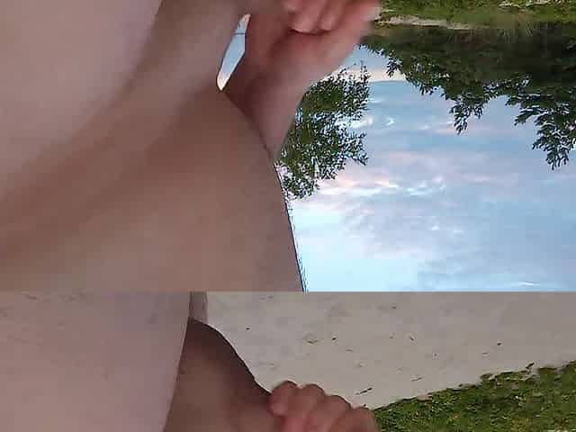 My penis is hard on public beach
