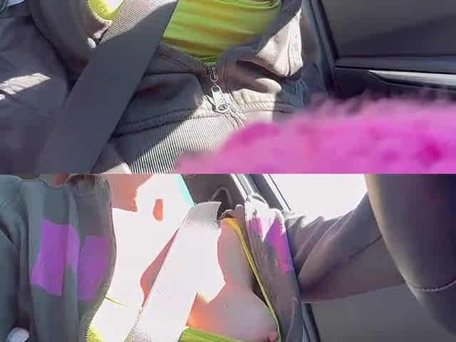 Italian large melons mother I'd like to fuck Artemisia Love solo driving session flashing moist nipps