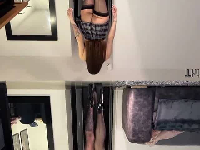CALIBABY9X STRIPTEASE CLIP MINISKIRT UNDERWARE NYLONS