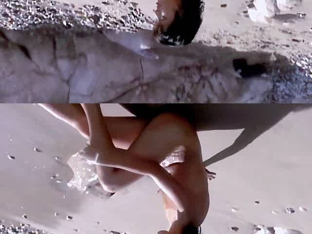 Betty Nice Little Oriental Betty Stripping by the Sea