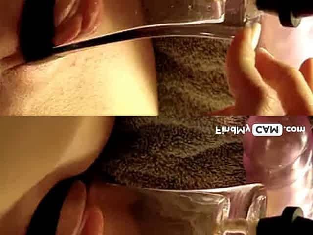 Tight Glass Tube for Swollen Pussy Lips
