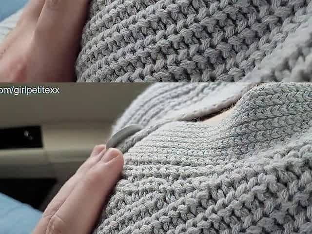 Grabbing Cute Stepsister's Titties in the Car