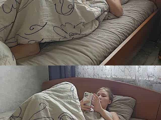 Masturbation whilst watching porn. Morning climax at home.