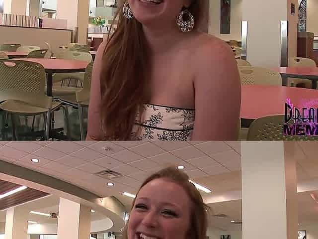 Large Natural Breasts Undressed on a Local College Campus
