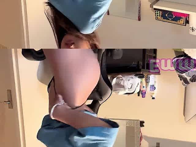 eighteen Year Old British Teen Changing Fresh Straps Part two - Shows Shaggy Cunt Multiple Times (Lengthy Tease)