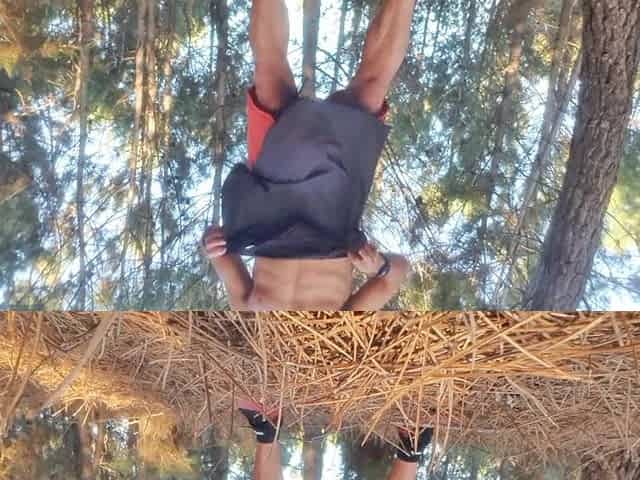 Masturbation outdoor. I in nature's garb and touched my jock in the forest. Anybody was watching me